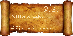 Pellionis Lajos névjegykártya